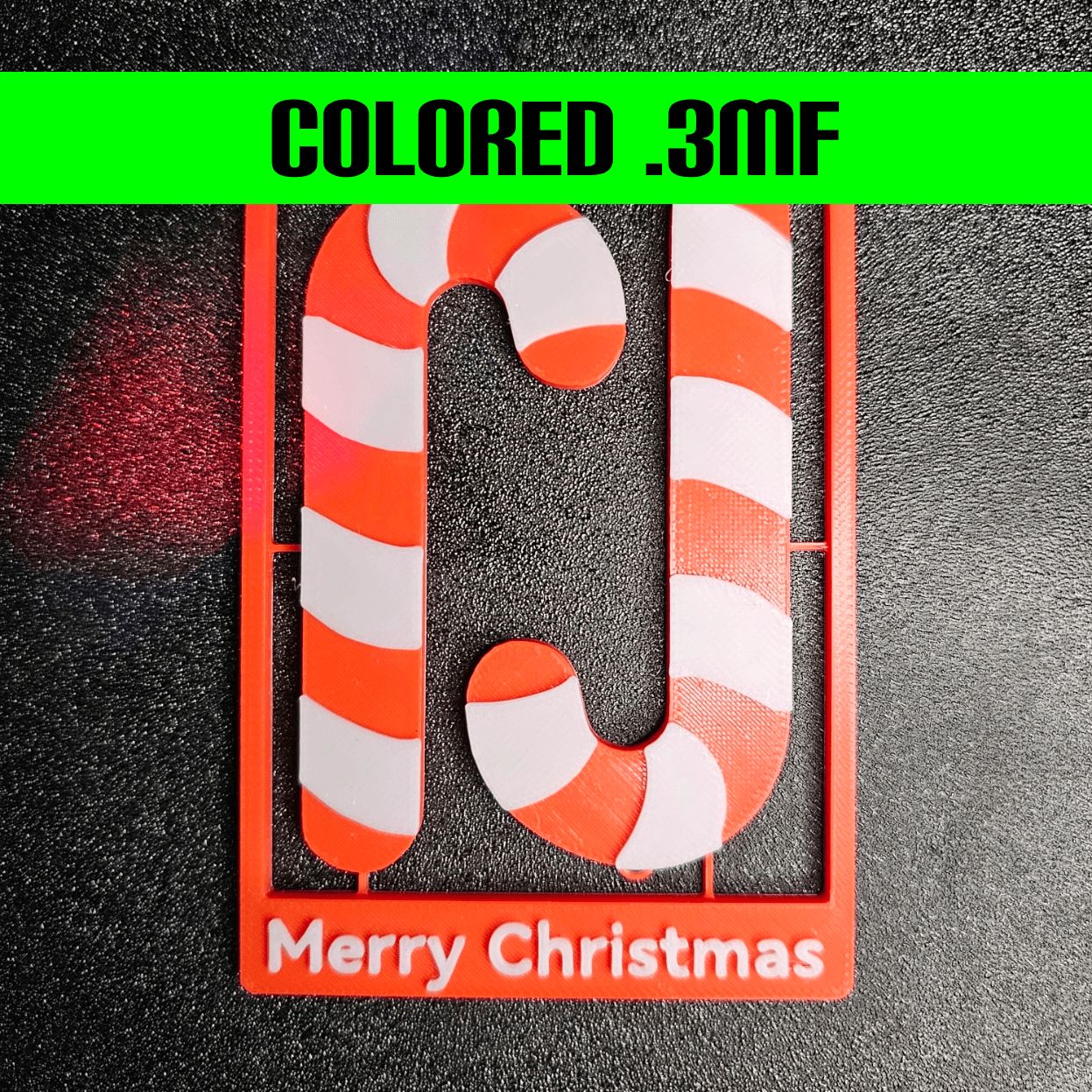 Candy Ornament Card Colored .3MF 3d model