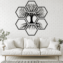 Hexagon Tree of Life 2D Wall Art/Window Art 3d model