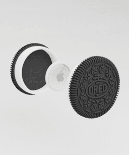 OREO COOKIE AIRTAG HOLDER: KEYCHAIN AND REGULAR VERSION FOR YOUR TRACKER 3d model