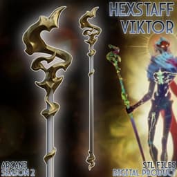 Viktor Final Form Cosplay Hexstaff Arcane League of Legends 3d model