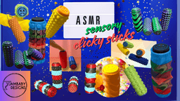 ASMR Sensory Clicky Sticks-- Keychains for calming and stimulation 3d model