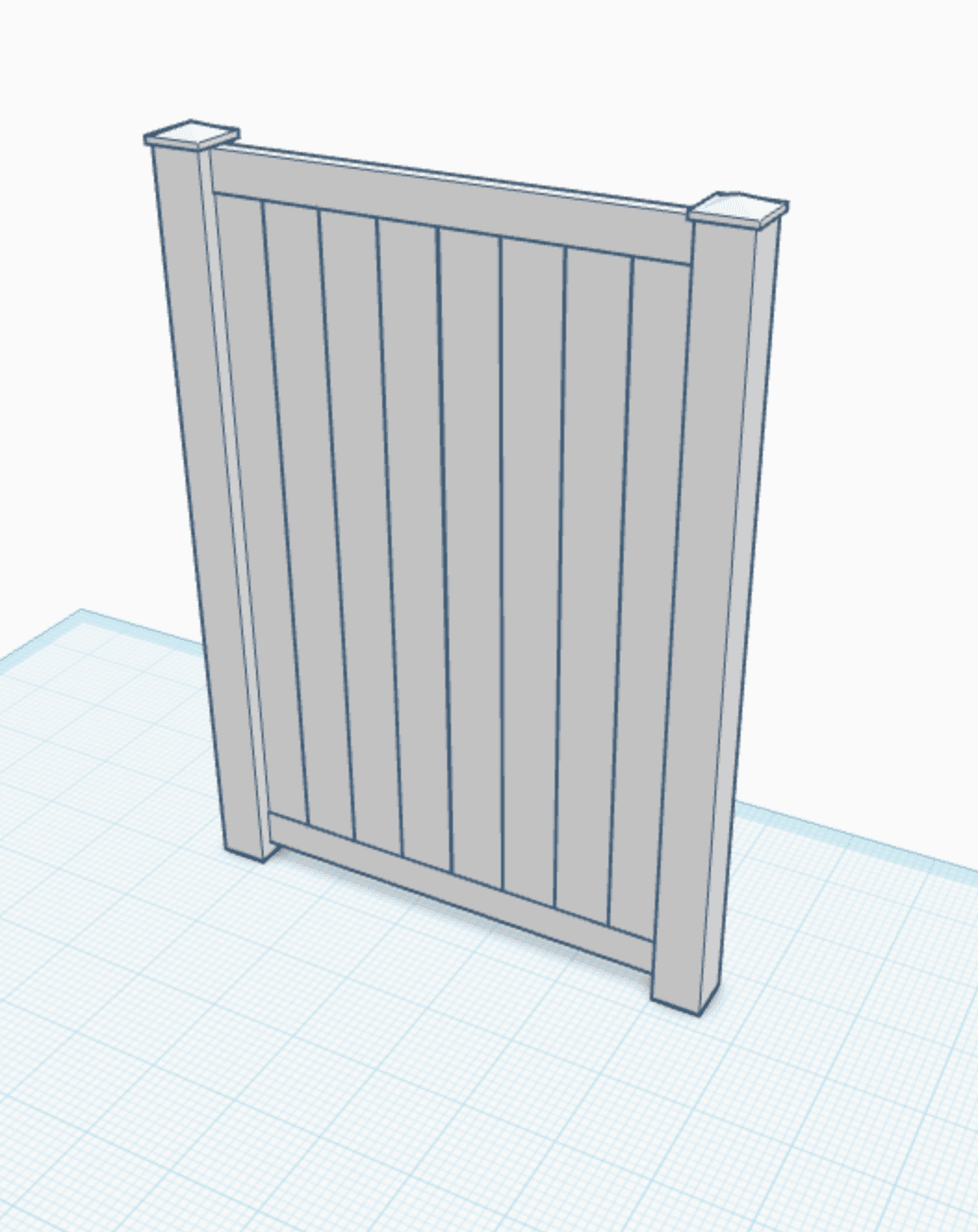 White plastic fence 3d model