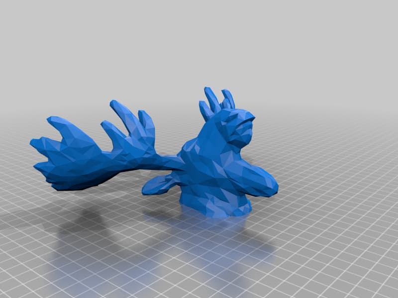 Low Poly Moose Head 3d model