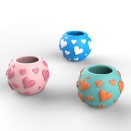 Love Heart Shape Planter, Valentine's Day Love Decor, Surprise and Gift for Couple, Love Gift 3d model