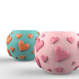 Love Heart Shape Planter, Valentine's Day Love Decor, Surprise and Gift for Couple, Love Gift 3d model