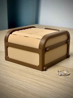 Tambour Box | Roll top Storage Box | Organizer 3d model
