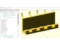 Wood Peg board hanger 3d model