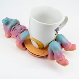 Santa Mug Hugger: Self-Adjusting Coaster 3d model