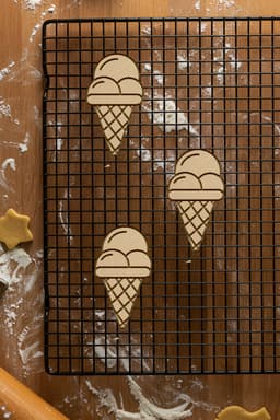 Ice Cream Cookie Cutter, Biscuit Cutter 3d model