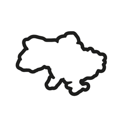 Ukraine Cookie Cutter STL File - 4 inches 3d model
