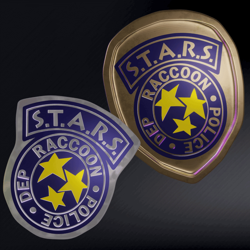 FREE ResidentEvil 2 RPD STARS logo and Emblem / Badge 3d model
