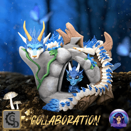 Baby Furry Dragon (Only!) - Furry Dragons Lair Collab 3d model