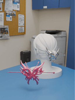 Butterfly hairpin 3d model