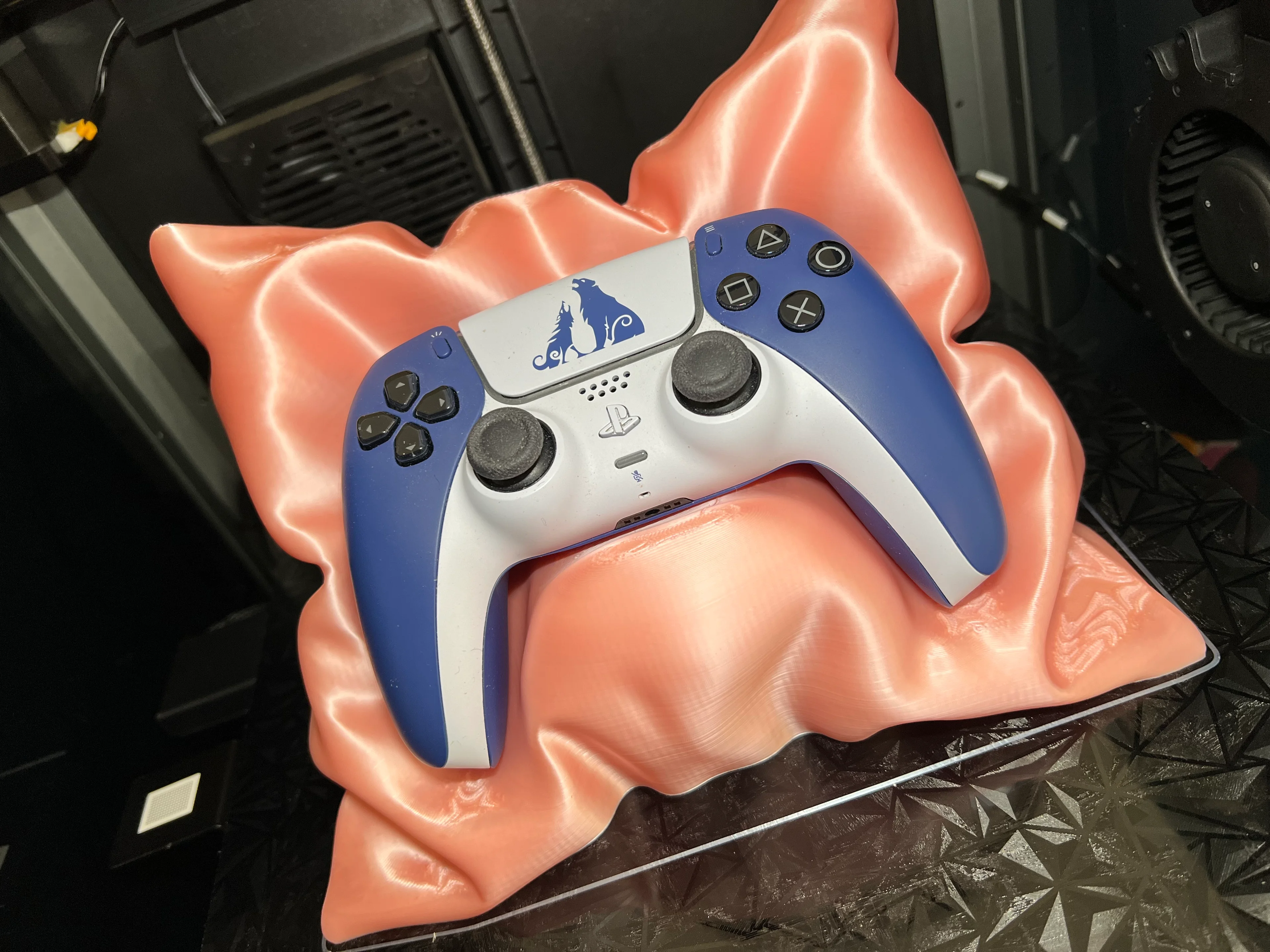 This looks super awesome! It’s a gift, but I put my controller on it to take the pic. This was made in Overture Silk Pink.