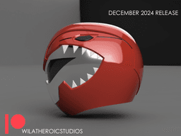 Red Turtle Ranger Helmet 3d model