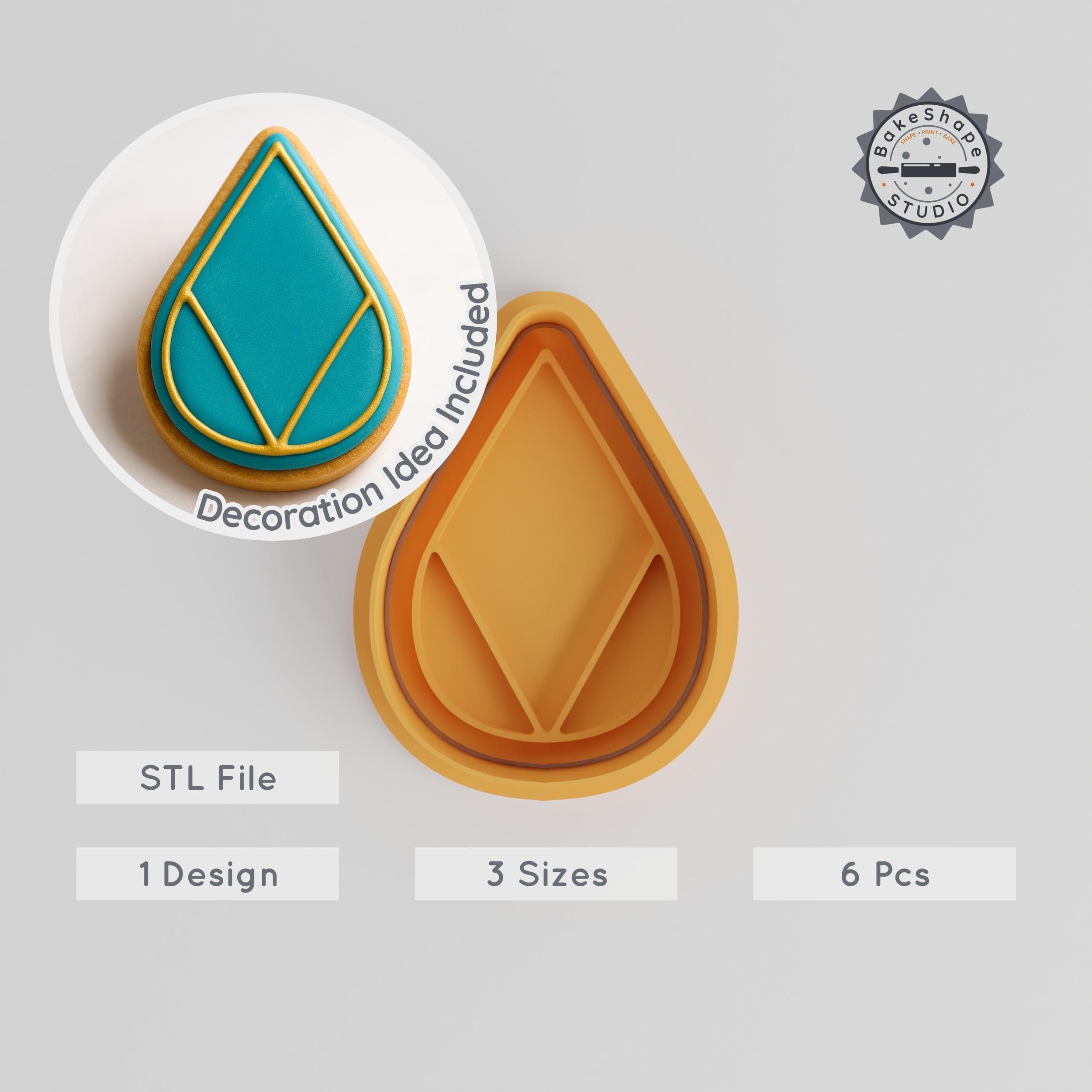 Ardra Nakshatra Vedic Astrology Shape Cutter & Stamp Set, Perfect for Cookies & Fondant, 3 Sizes S/M/L PRODUCT_1072 3d model