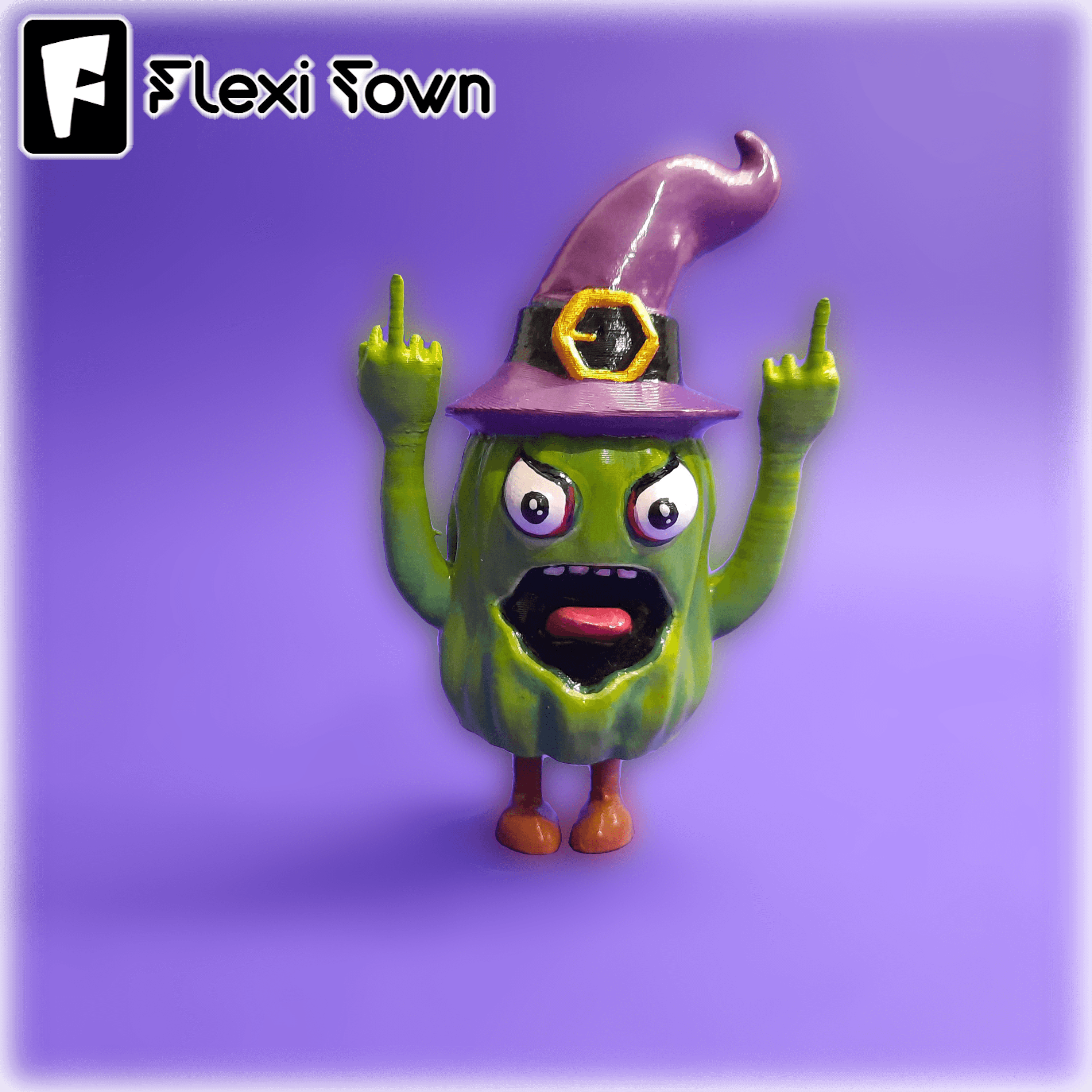 Flexi Print-in-Place Angry Cactus 3d model
