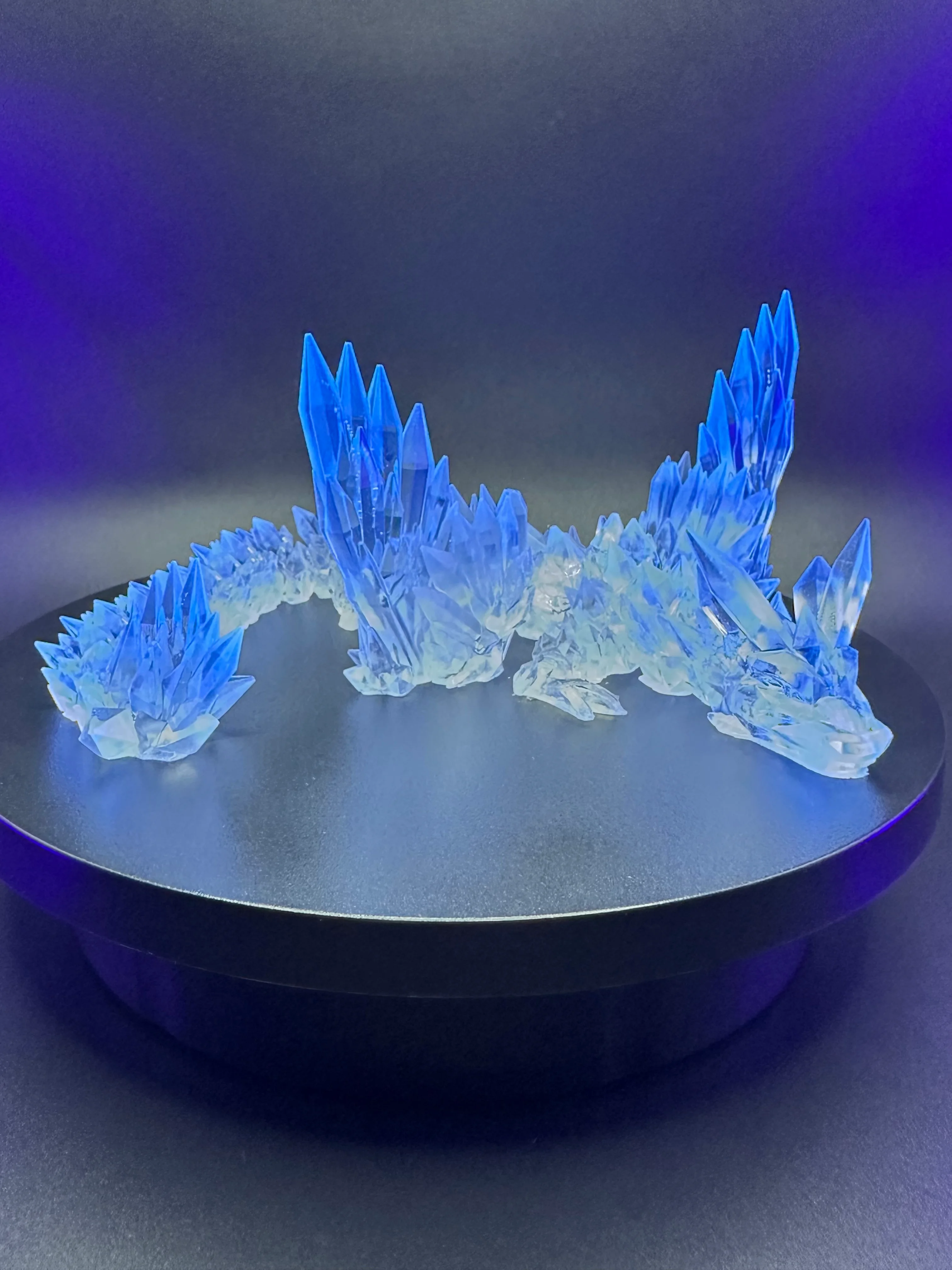 Printed in clear resin.