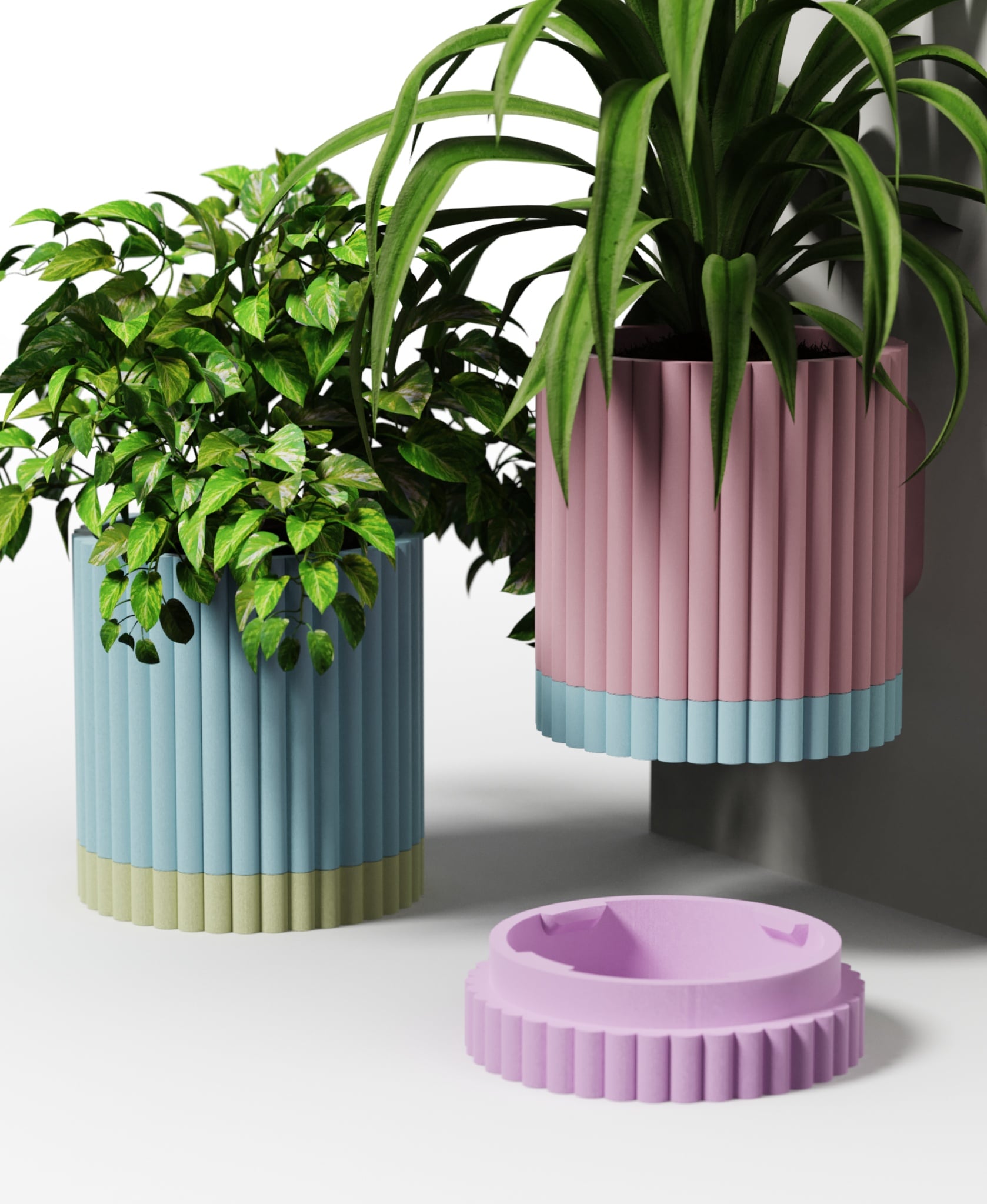 PETAL Collection - Planter Set 3d model
