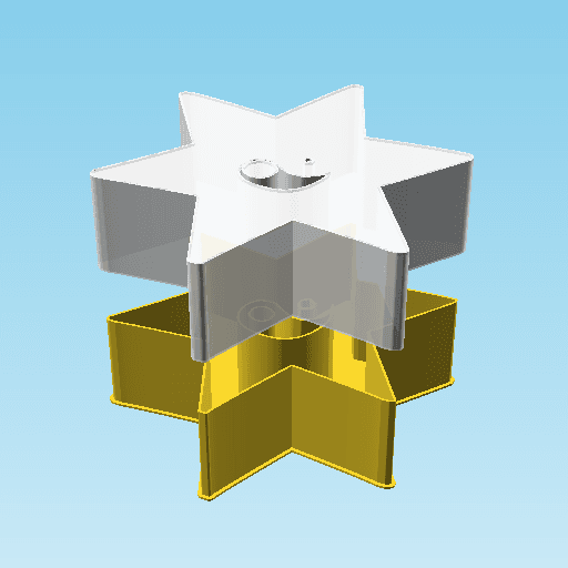Shuriken 0025, nestable box (v2) 3d model