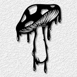 trippy mushroom wall art garden home decor 3d model