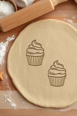 Cupcake Cookie Cutter, Biscuit Cutter 3d model