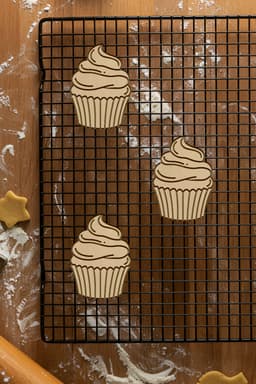 Cupcake Cookie Cutter, Biscuit Cutter 3d model