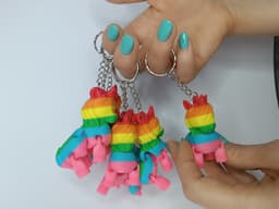 ShinyStar Rainbow, Cute Flexi Pony (keychain version included) 3d model