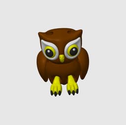 Owl V1 Keychain Fidget 3d model