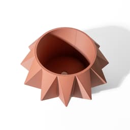 The Koni Planter Pot with Drainage Tray & Stand: Modern and Unique Home Decor for Plants 3d model