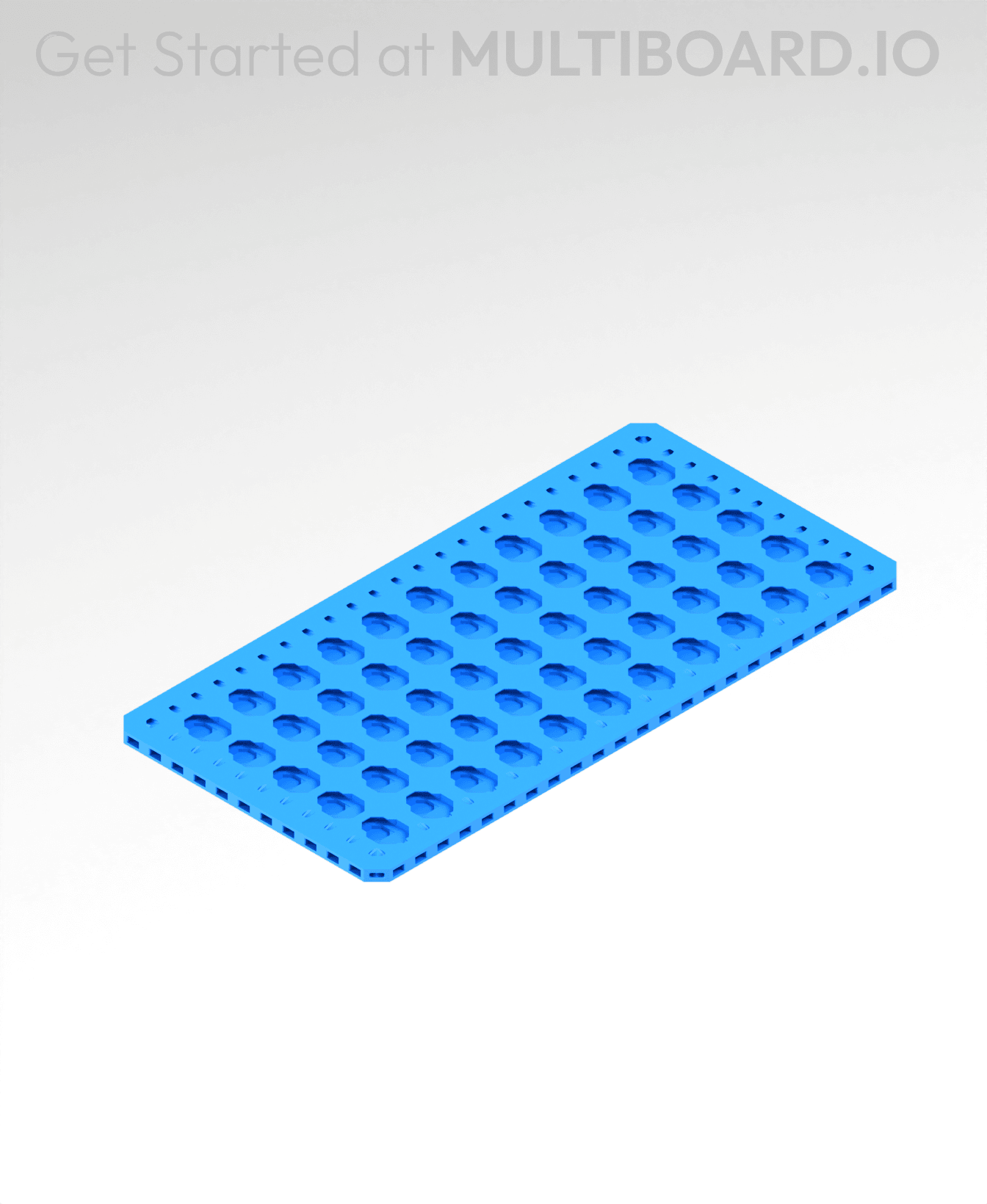 12x6 MU - Point Hole MU - MultiBoard Plate 3d model
