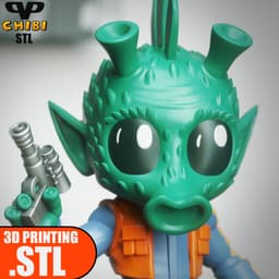 Greedo Chibi STL for 3D Printing ChibiSTL 3DXM 3d model