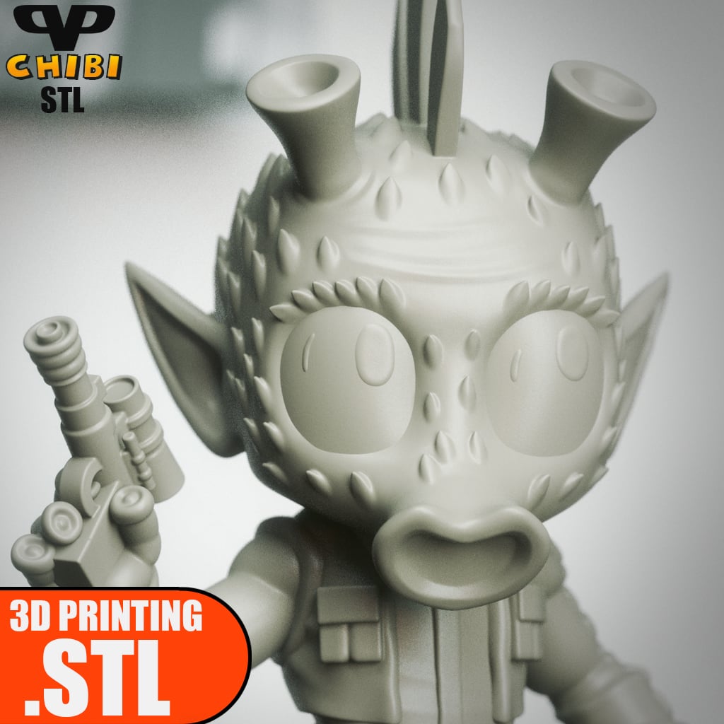 Greedo Chibi STL for 3D Printing ChibiSTL 3DXM 3d model
