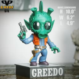Greedo Chibi STL for 3D Printing ChibiSTL 3DXM 3d model