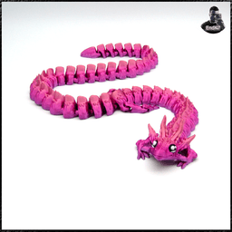 Dragon Axolotl V2 - Extra Long version - Print in place 3d model