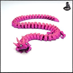Dragon Axolotl V2 - Extra Long version - Print in place 3d model