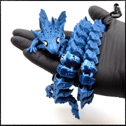 Dragon Axolotl V2 - Extra Long version - Print in place 3d model