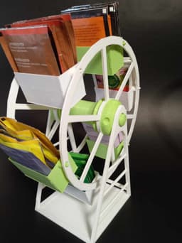 Teabag Ferris Wheel (The Teabagger) - Easy to print - Easy to assemble 3d model