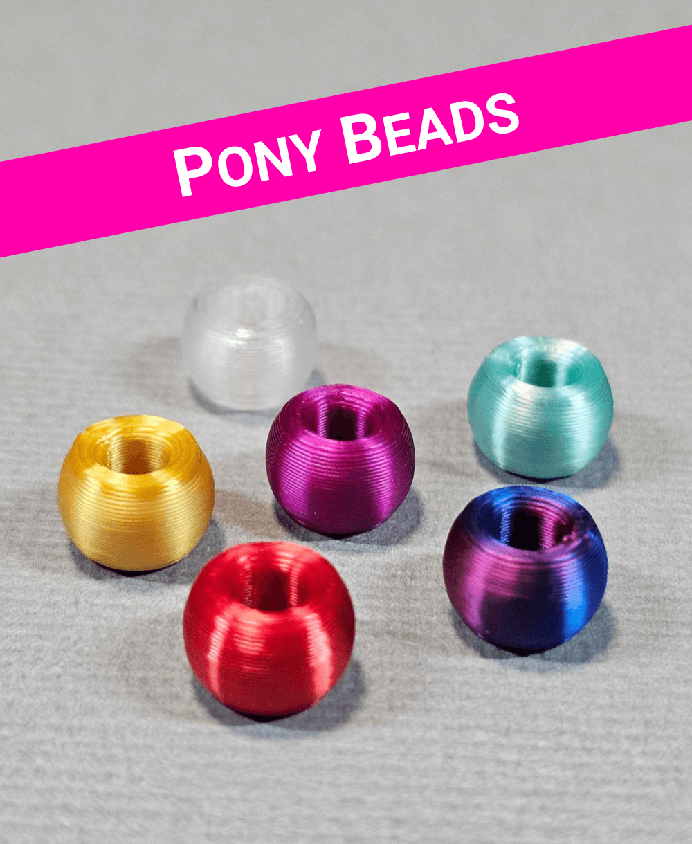 Pony bead | Standard 6mm x 9mm | Beads for friendship bracelets and other beaded crafts! 3d model
