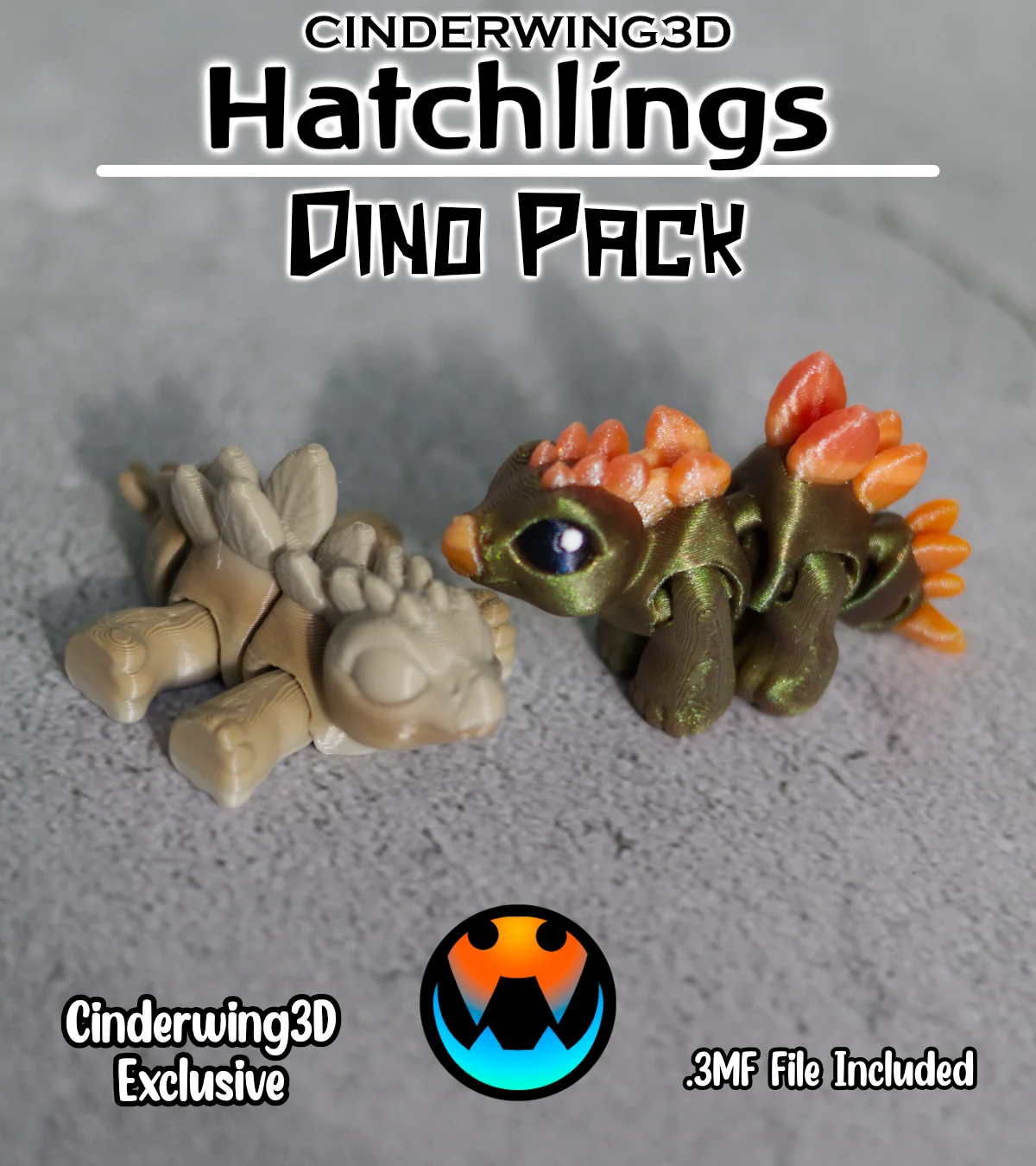 Fan Back Dino - Hatchling 3d model