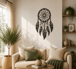 Dreamcatcher 2D Wall Art Boho Feather Decor.3mf 3d model