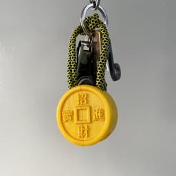 Zipper Pull - "Good Fortune" Chinese Coin 3d model