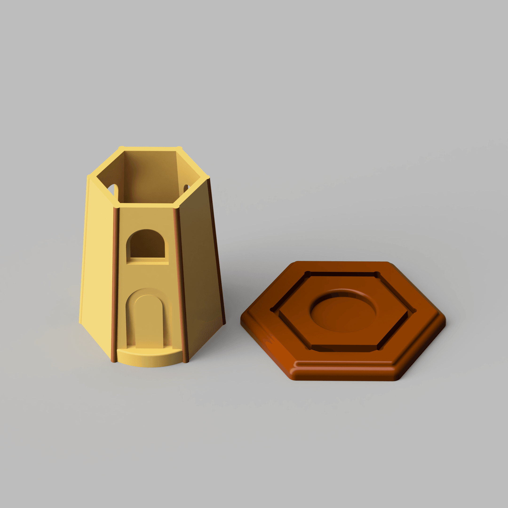 Lighthouse LED Tea Light Decoration 3d model