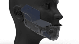 Ninja Cyborg Jaws Armor 3d model