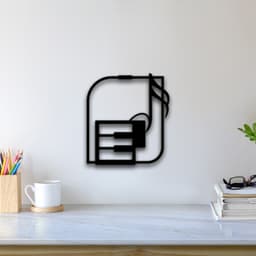 Music Piano Wall Art 3d model