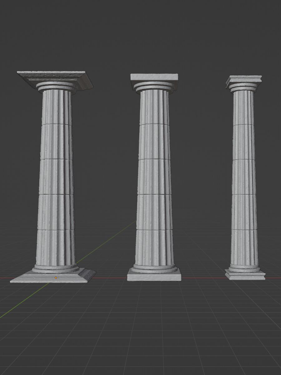 Greek Doric Column - Highpoly 2 3d model