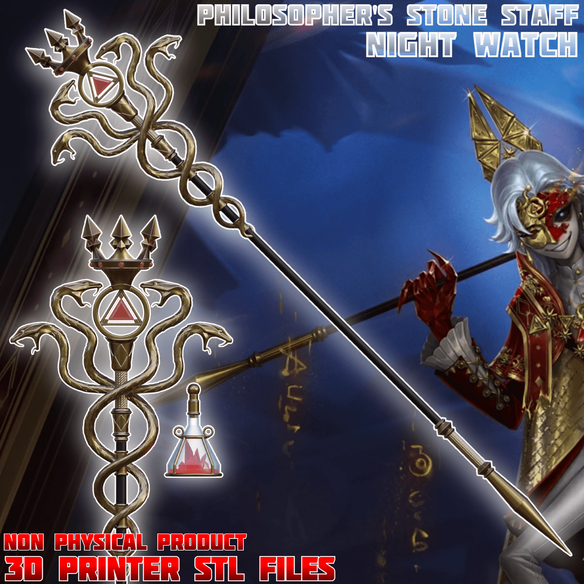 Night Watch Philosopher's Stone (Ithaqua) Staff Identity V 3d model
