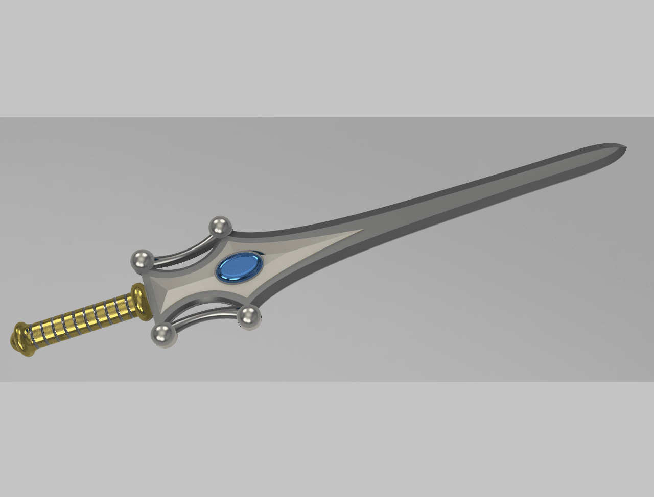 Classic She-Ra Sword Prop from the Cartoon Series for Cosplay 3d model