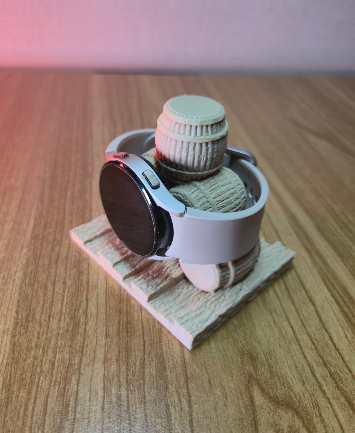 Medieval Barrel Smartwatch Stand 3d model