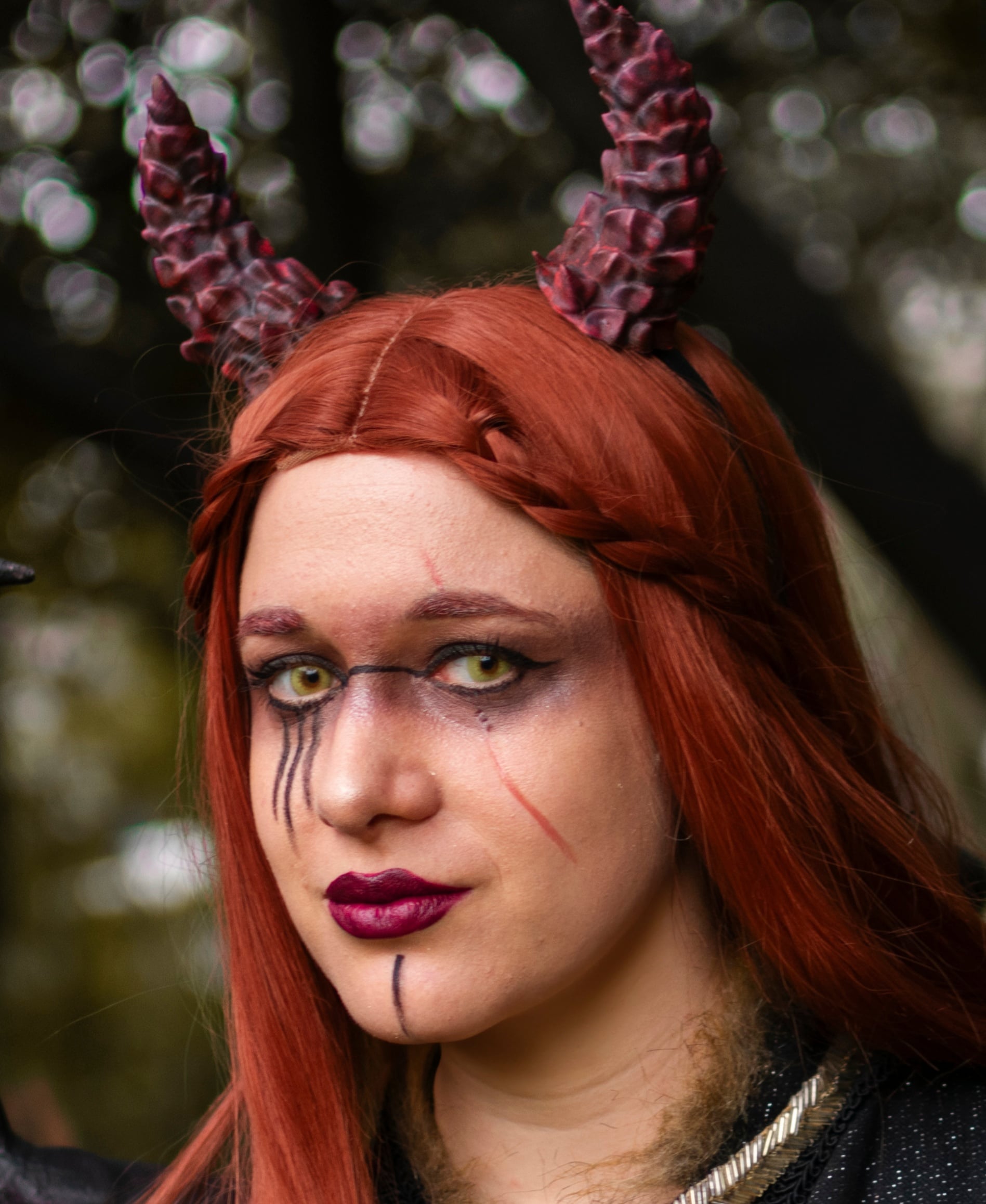 Gothic Demon Horn Headband 3d model